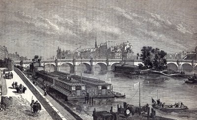 Modern Párizs: A Pont Neuf, 1845 alkotó: English School